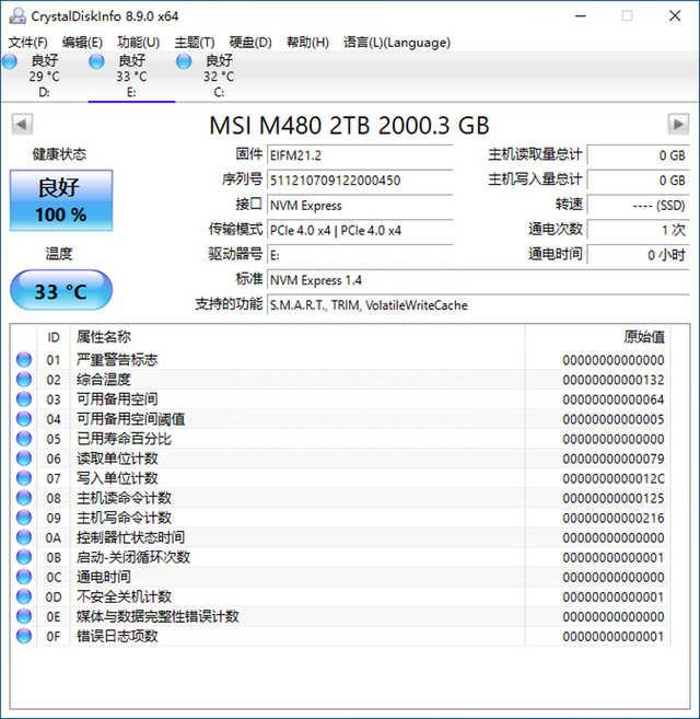 微星 SPATIUM 黑竞 M480 2TB HS固态硬盘评测：进军高端SSD领域的成功首秀