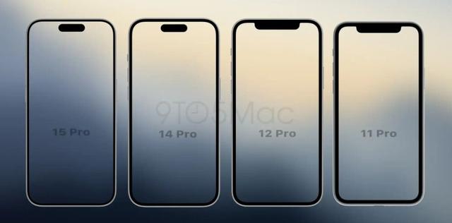iPhone 15 Pro系列屏幕边框大对比：较 iPhone X 缩小了 30%
