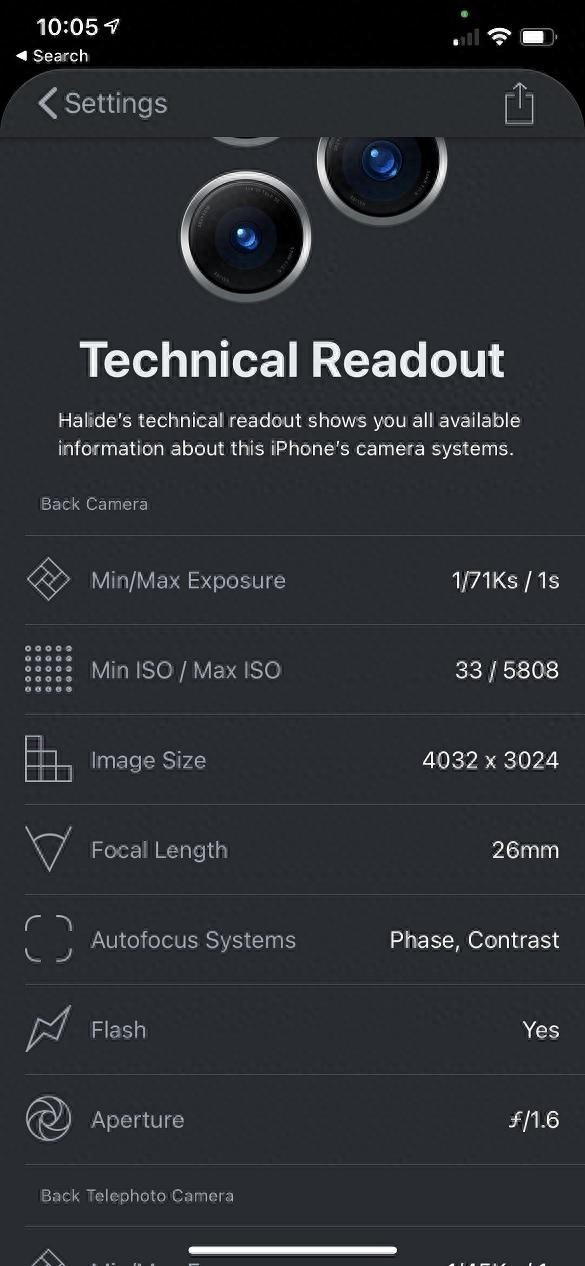 Halide软件曝光了iPhone 12 Pro相机的详细参数
