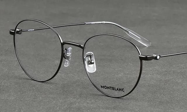 万宝龙MB0085OK，色号001休闲复古眼镜，日本生产