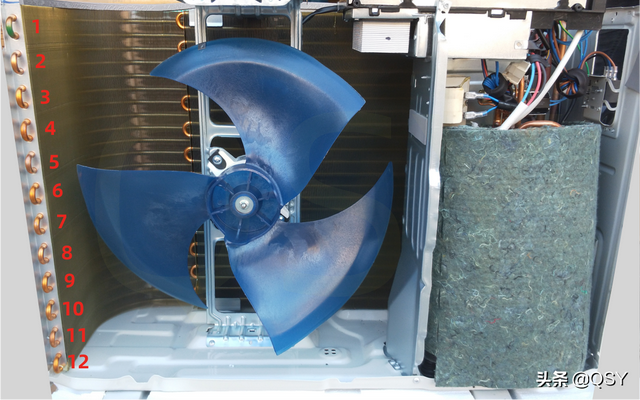 拆美的空调冷静星II 1.5匹新一级 海立压缩机1.6排冷凝器带电子阀