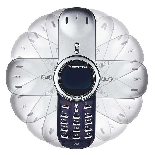 2002年摩托罗拉推出的V70手机，旋屏设计领先一个时代