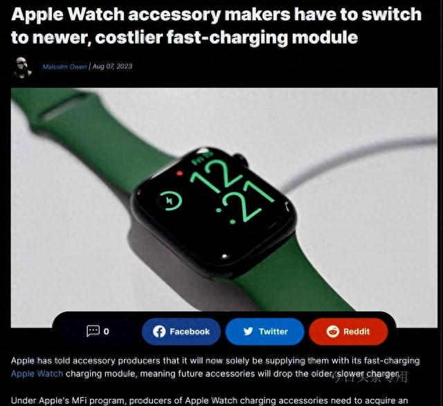苹果Apple Watch继续阻击第三方配件，Qi充电器需苹果认证