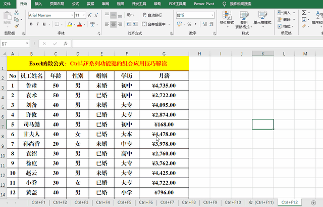 Ctrl与12个F系列功能键在Excel中的应用技巧解读